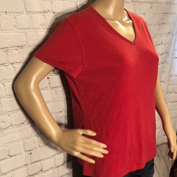 Sonoma Red 100% Cotton Plain Womens Tee L - Picture 5 of 8